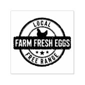 Lokaal Boerderij Fresh Free Range Eggs Self Inking Zelfinktende Stempel (Design)