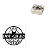 Lokaal Boerderij Fresh Free Range Eggs Stamp Rubberstempel (Gestempeld)