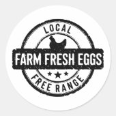 Lokaal Boerderij Fresh Free Range Eggs Sticker (Voorkant)