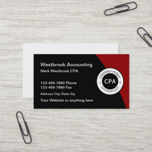 Lokaal CPA-accountant Modern embleem Visitekaartje