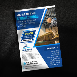 Lokaal Dakreparatie, Nieuw Dak, Gootservice Flyer