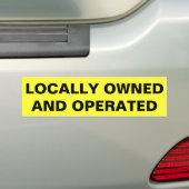 Lokaal eigendom en actief (bladvet) bumpersticker (Op auto)