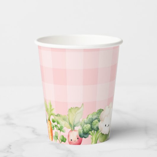 Lokaal gegroeid baby Roze meisje baby shower Papieren Bekers (Achterkant)