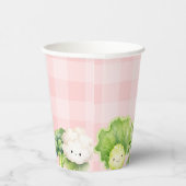 Lokaal gegroeid baby Roze meisje baby shower Papieren Bekers (Rechts)