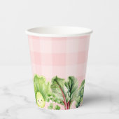 Lokaal gegroeid baby Roze meisje baby shower Papieren Bekers (Voorkant)
