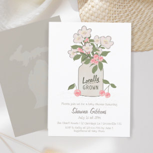 Lokaal gegroeid Baby shower Michigan Kaart