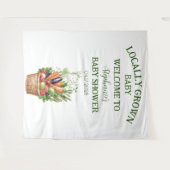 Lokaal gegroeid Baby shower van de boerenmarkt Wandkleed (Voorkant (horizontaal))