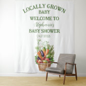 Lokaal gegroeid Baby shower van de boerenmarkt Wandkleed (In situ)