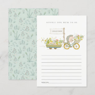 Lokaal gegroeid egeladvies voor mum-Baby shower Informatiekaartje