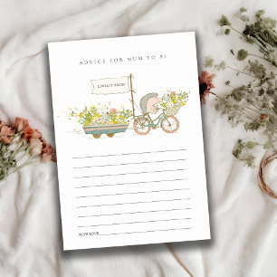 Lokaal gegroeid egeladvies voor mum-Baby shower Informatiekaartje