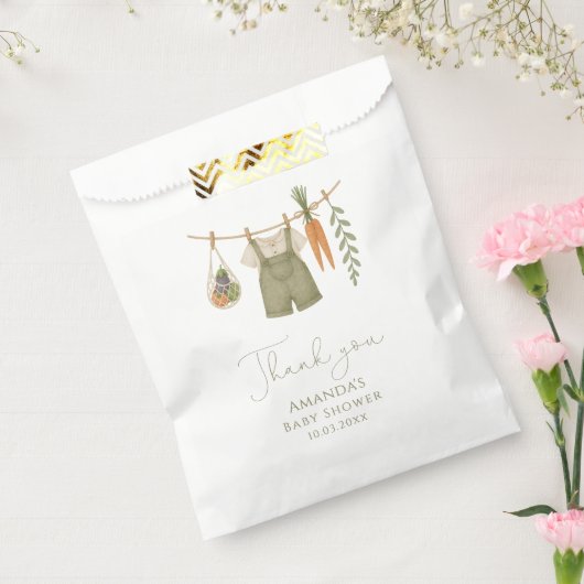 Lokaal gegroeid geslachtsneutraal Baby shower Bedankzakje (Gezegeld)
