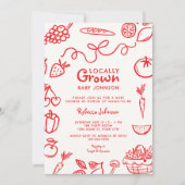 Lokaal gegroeid geslachtsneutraal Baby shower Kaart (Voorkant)