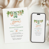 Lokaal gegroeid geslachtsneutraal Baby shower Kaart