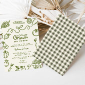 Lokaal gegroeid geslachtsneutraal Baby shower Kaart