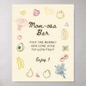 Lokaal gegroeid Hand getrokken Baby shower Mom-osa Poster (Voorkant)