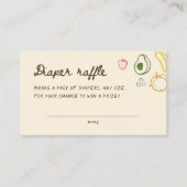 Lokaal gegroeid Hand getrokken Luier Raffle Informatiekaartje (Voorkant)