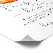 Lokaal gegroeid Herfst Pacifier jacht baby shower  Poster (Hoek)