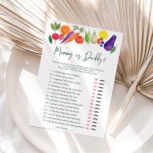 Lokaal gegroeid mama of papa Baby shower spel