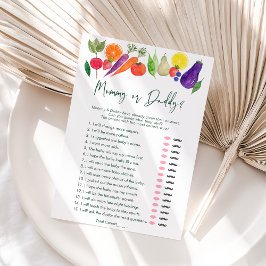 Lokaal gegroeid mama of papa Baby shower spel