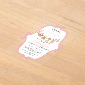 Lokaal gegroeid Meisje baby shower Baby strooien Acryl Uitnodigingen (Laagn)