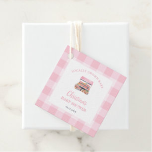Lokaal gegroeid meisje Baby shower Bedankjes Labels