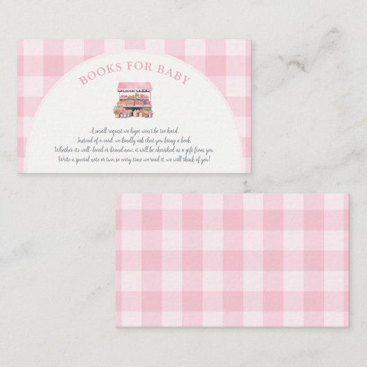 Lokaal gegroeid meisje Baby shower boeken voor Bab Informatiekaartje