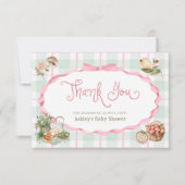 Lokaal gegroeid meisje Baby shower dank je kaart (Voorkant)