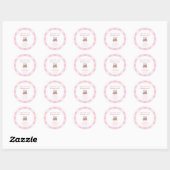 Lokaal gegroeid meisje Baby shower Dank u Ronde Sticker (Vel)
