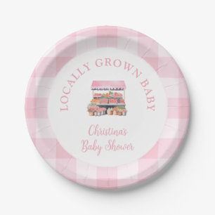 Lokaal gegroeid meisje Baby shower Papieren Bordje
