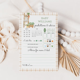 Lokaal gegroeid Prediction Baby shower spel