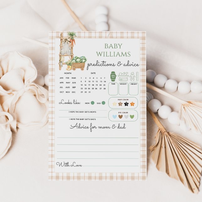 Lokaal gegroeid Prediction Baby shower spel (Creator heeft geüpload)