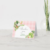 Lokaal gegroeid Roze meisje baby shower bedankt (Voorkant)