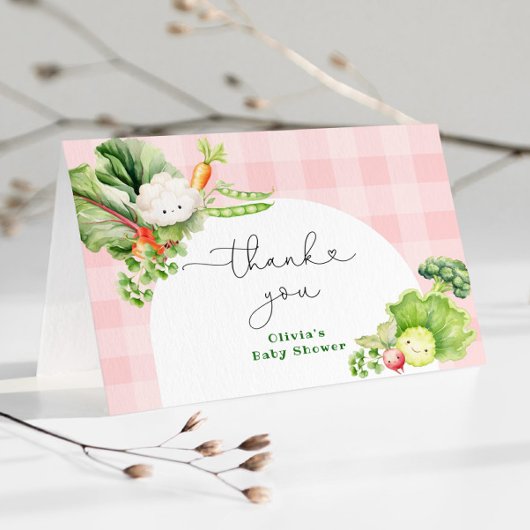 Lokaal gegroeid Roze meisje baby shower bedankt