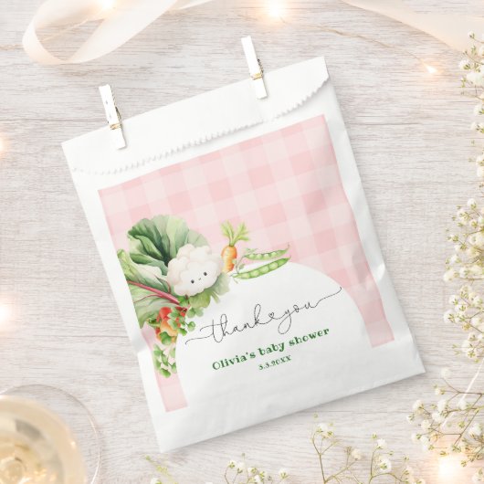 Lokaal gegroeid roze meisje baby shower bedankt bedankzakje (Geknipt)