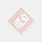 Lokaal gegroeid Roze meisjesbaby shower Baby stroo Servet (Hoek)