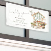 Lokaal gegroeid welkom Baby shower Spandoek (Buitenkant Gebouw)