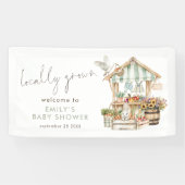Lokaal gegroeid welkom Baby shower Spandoek (Horizontaal)