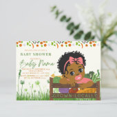 Lokaal gegroeide baby douche uitnodigingen (Staand voorkant)