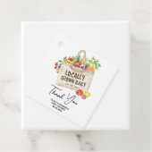 Lokaal gegroeide Baby showers plein Bedankjes Labels (In situ)