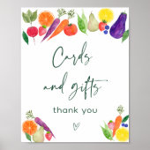 Lokaal gegroeide boeren markt Kaarten en geschenke Poster (Voorkant)