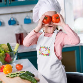 Lokaal gegroeide boerenmarkt kinder schort