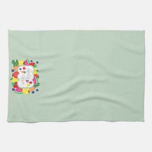 Lokaal gegroeide boerenmarkt theedoek (Horizontaal)