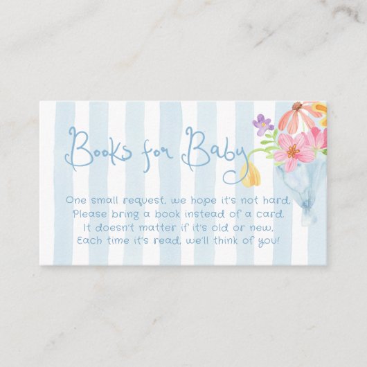 Lokaal gegroeide grillige boeken voor baby informatiekaartje (Voorkant)