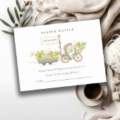 Lokaal gegroeide hedelegelluier Baby shower Informatiekaartje