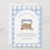 Lokaal gegroeide jongen Baby shower Bedankkaart (Voorkant)