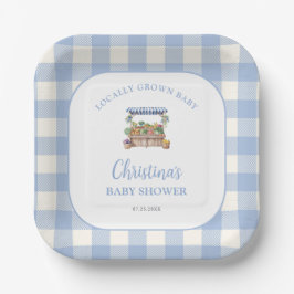 Lokaal gegroeide jongen Baby shower Papieren Bordje