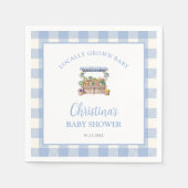 Lokaal gegroeide jongen Baby shower Servet (Voorkant)