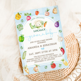 Lokaal gekweekt baby blauw Baby shower Kaart