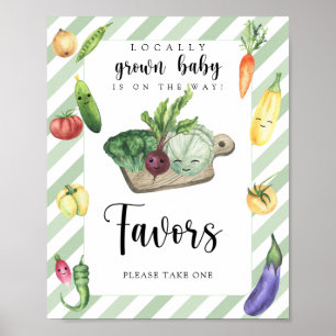Lokaal gekweekt baby shower begunstigt Poster