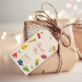 Lokaal gekweekt Baby shower Dank u wel Cadeaulabel